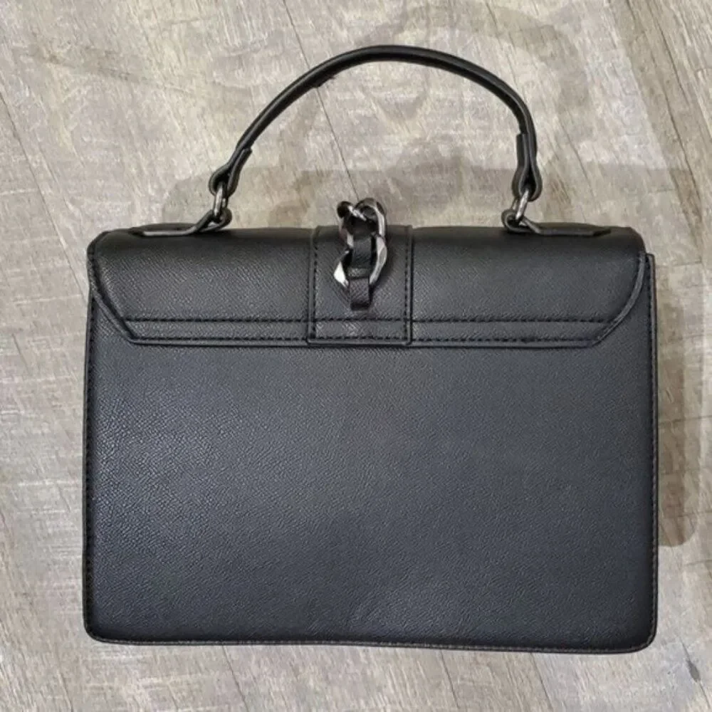 Badgley Mischka Bag Satchel Handbag Purse Vegan Leather Black Women's Women's